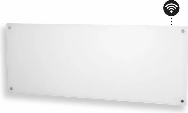 Radiator panel konveksioni MILL GL1200WIFI3 1200W Wi-Fi panel xhami për mur, i bardhë