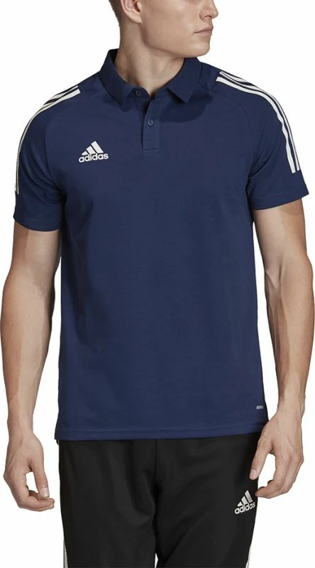 Maicë Polo për meshkuj adidas, ngjyrë blu deti dhe e bardhë