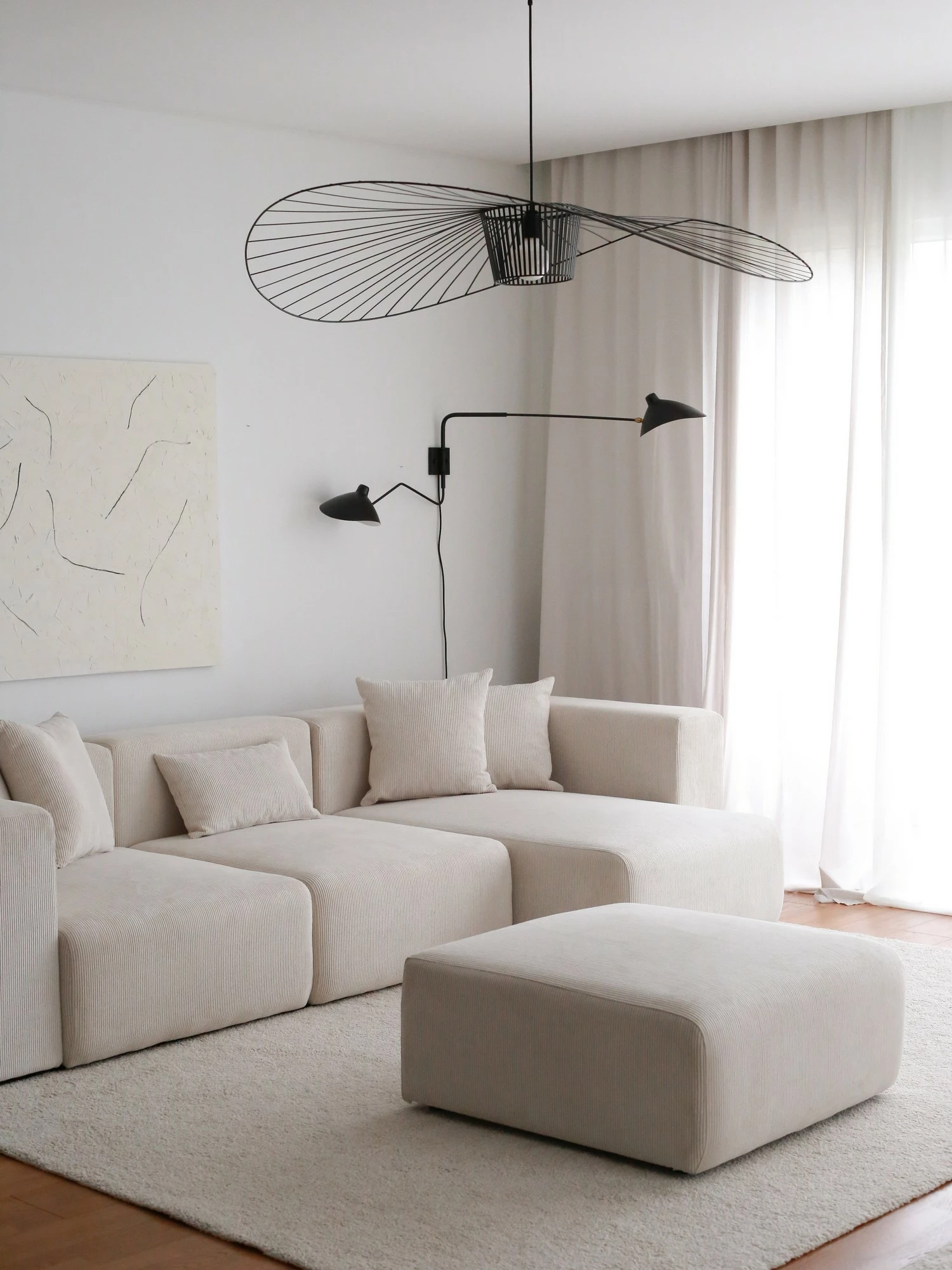 Pouf i bardhë Atelier del Sofa, Yolo