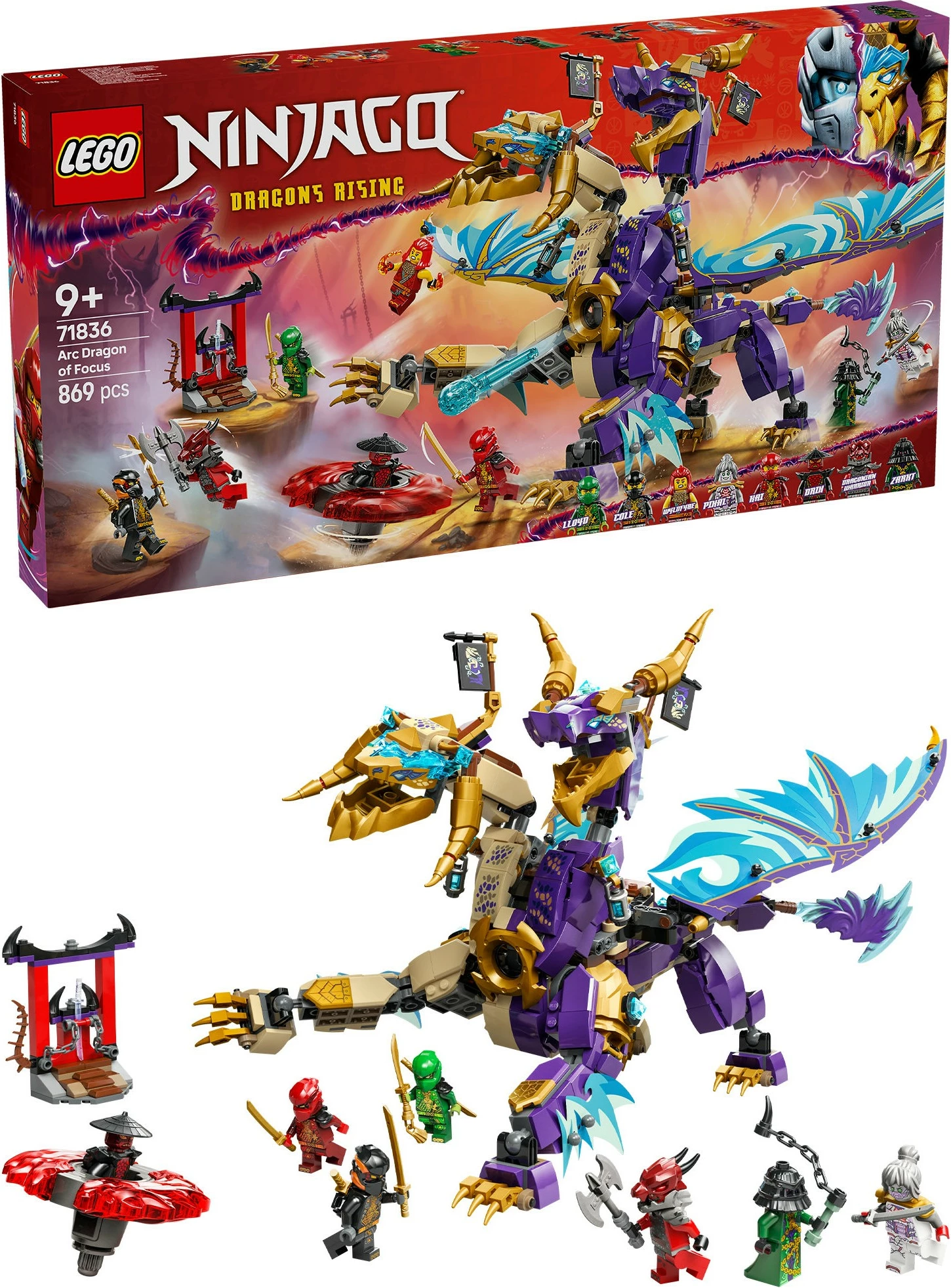 Set ndërtimi LEGO Ninjago 71836 Lichtbogendrache, 869 pjesë, multikolor