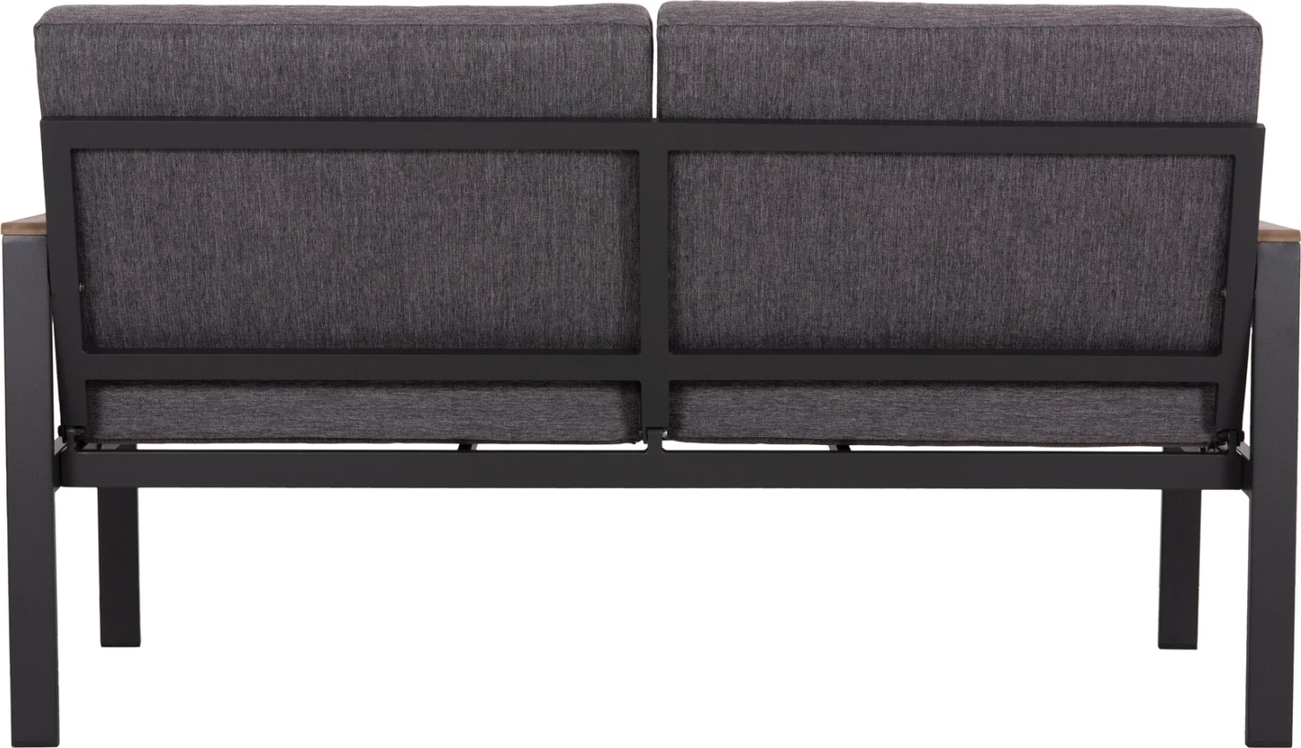 Divan i jashtëm dy ulëse, alumin & jastëkë, ngjyrë antracit, SAFIN FH6279.03, 140x70x77cm