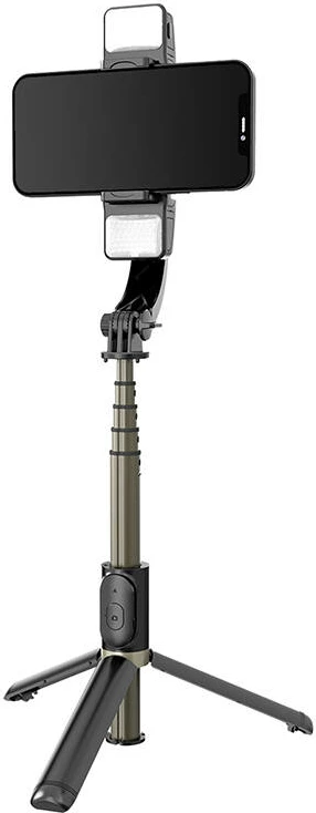 Gimbal/stativ APEXEL Q08d me dritë, i zi