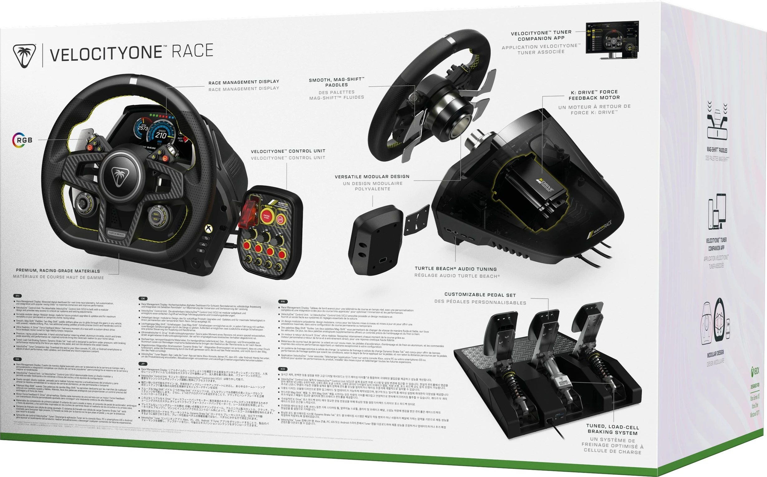 Set timoni e pedale Turtle Beach VelocityOne, PC, Xbox One, Xbox Series S/X, i zi