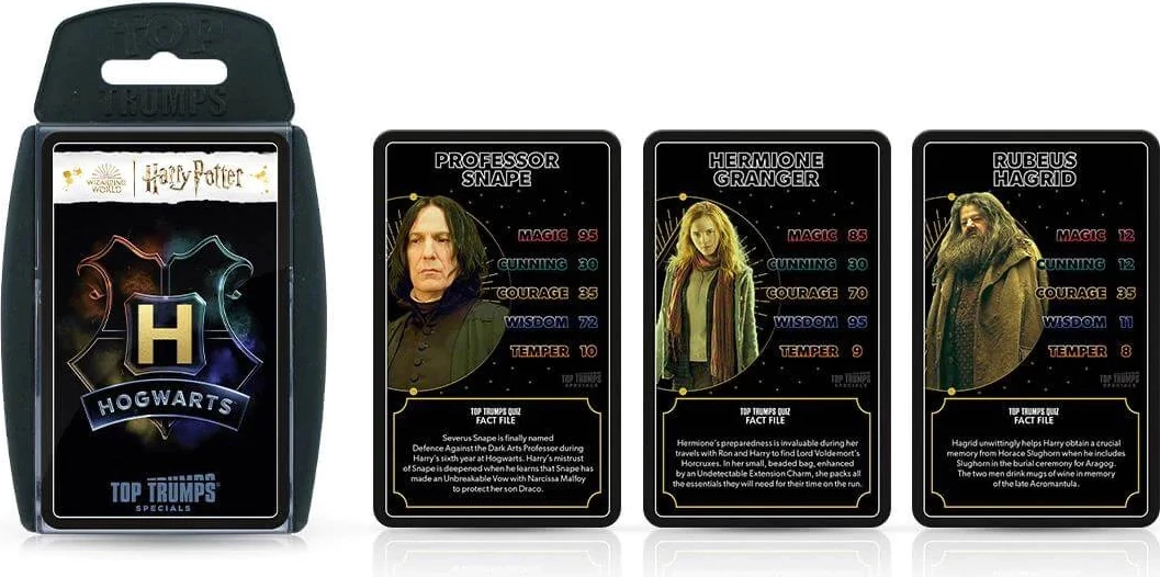 Lojë me letra Top Trumps Specials Harry Potter Heroes of Hogwarts, 30 karta, anglisht, 6+, 2+ lojtarë