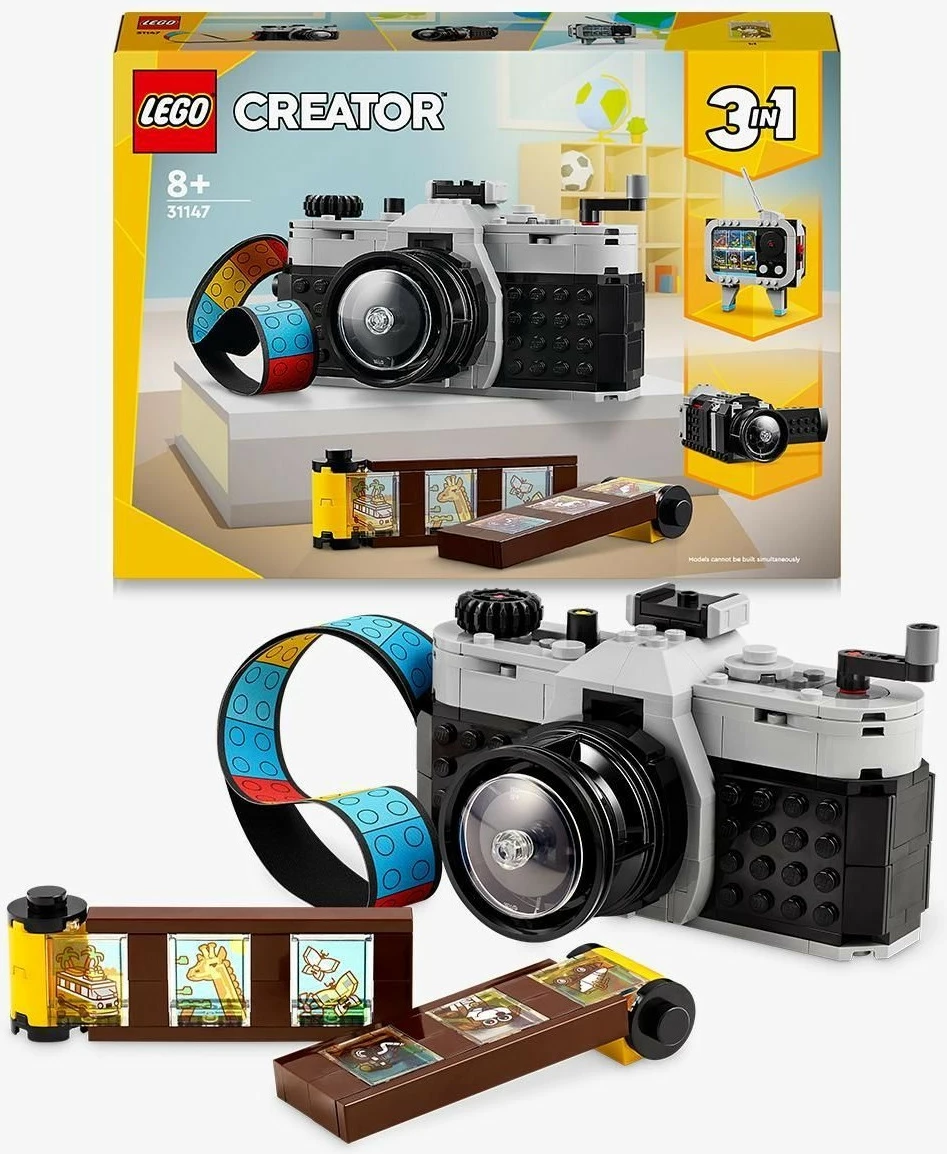 Set ndërtimi LEGO Retro Kamera, 8 vjeç+, 261 pjesë, shumëngjyrëshe