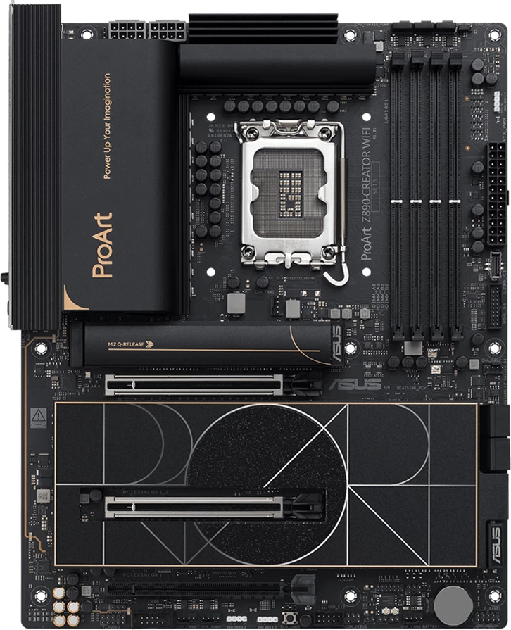 Pllakë amë ASUS ProArt Z890-CREATOR WIFI, ATX, LGA1851, Intel Z890, DDR5 4xDIMM, 5xM.2, WiFi 7, 10Gb + 2.5Gb LAN, Thunderbolt 5/4