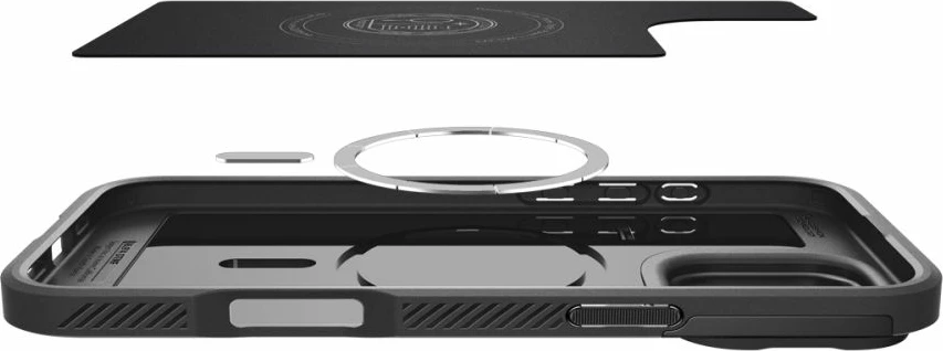 Mbështjellës Spigen Optik Armor Mag për iPhone 16 Pro Max, MagSafe, i zi