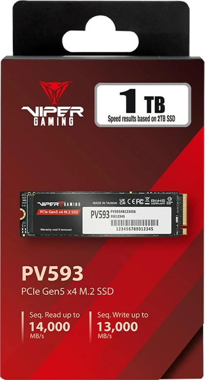 SSD Patriot Viper PV593, M.2 PCI-E Gen5 x4 NVMe, 1TB