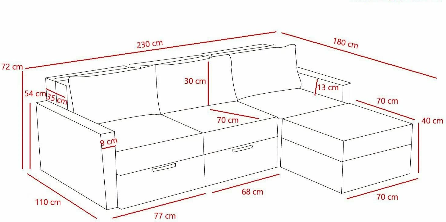 Kënd-sofë krevati Atelier del Sofa, Saros, kafe
