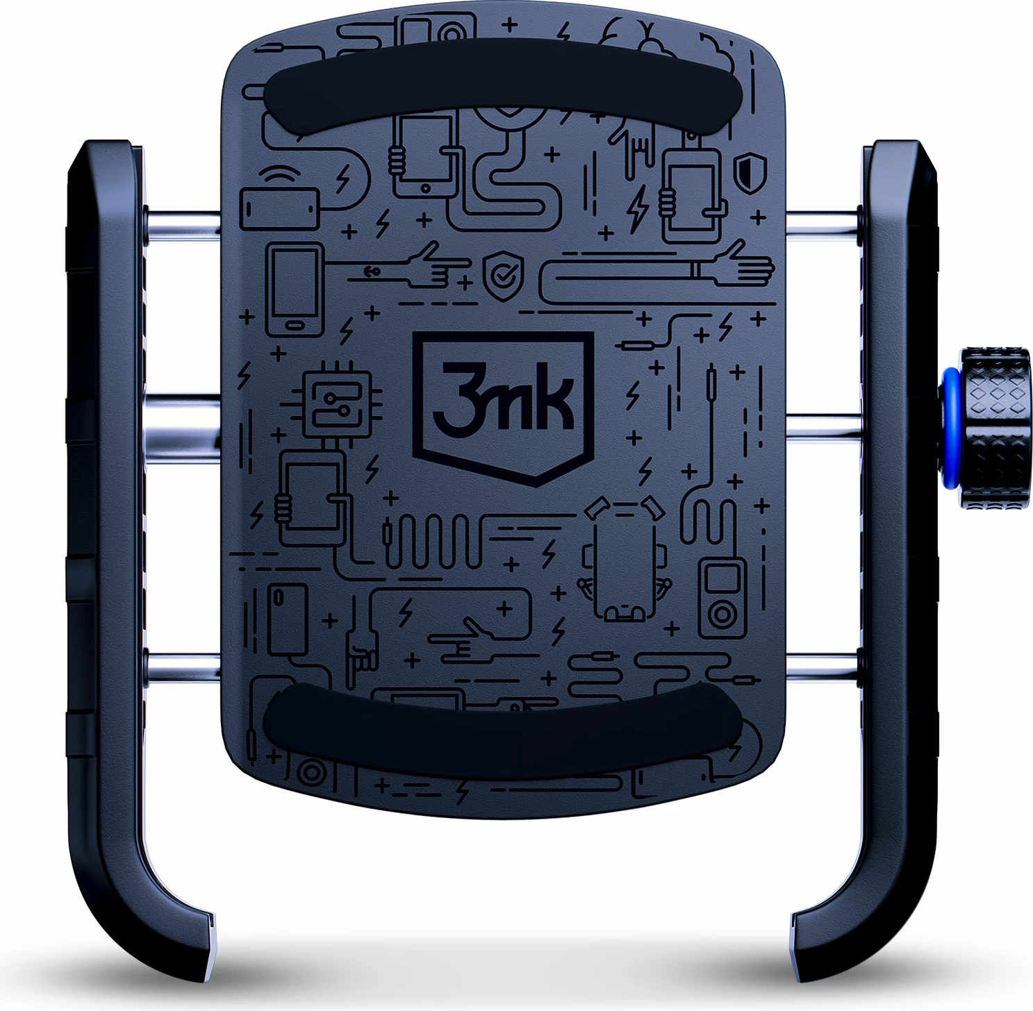 Mbajtës telefoni për biçikletë 3mk Steel Bike Holder, i zi