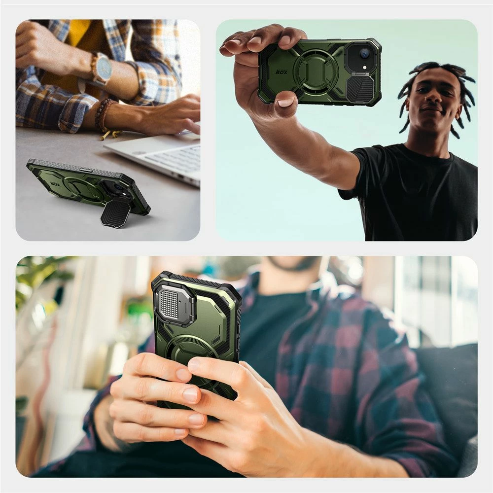 Mbështjellës Supcase Armorbox Mag MagSafe për iPhone 16e, Jeshil