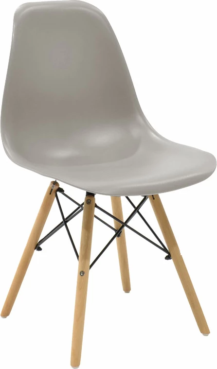 Karrige Julita PP ngjyrë gri-këmbë natyrale 46x50x82cm