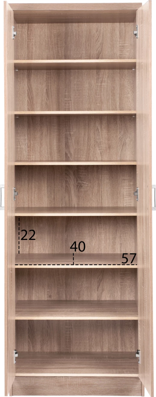 Kabinet këpucësh druri me 6 rafte 60x43x180.50 Sonama FH2379.02