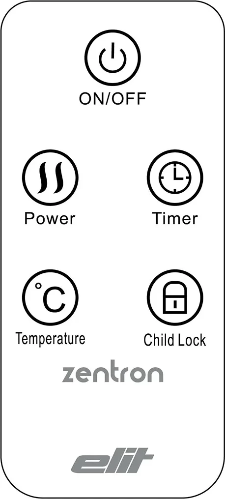 Ngrohës panel smart, Elit, ZENTRON XL, 1000/2000W, Wi‑Fi, ekran digjital, IP24, në këmbë ose mur, e bardhë