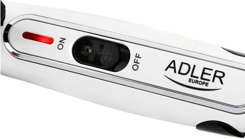 Drejtues & kaçurrelues flokësh ADLER AD2104, 50W, pllaka alumini me veshje qeramike, kabllo 360°, bardhë/zi