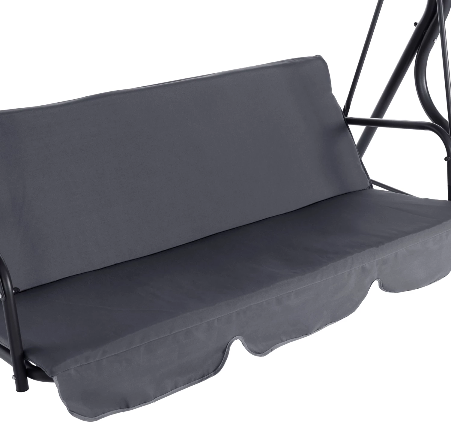 Luhatëse për verandë 3-vendëshe me mbrojtëse dielli LIKID FH5979.01 kornizë metalike dhe pëlhurë gri 170x110x153Hcm