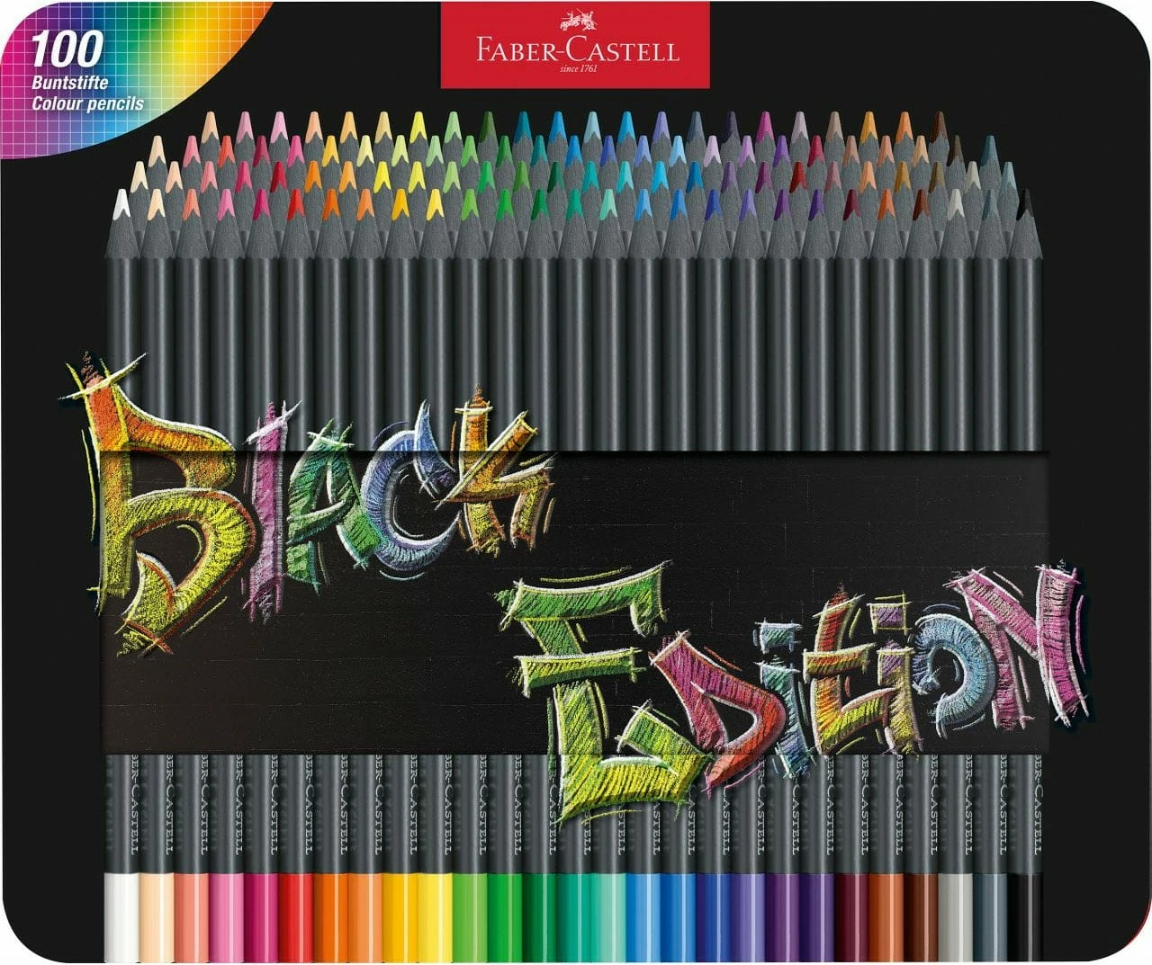 Set lapsa ngjyrues Faber-Castell 116490, 100 copë, ngjyra të përziera