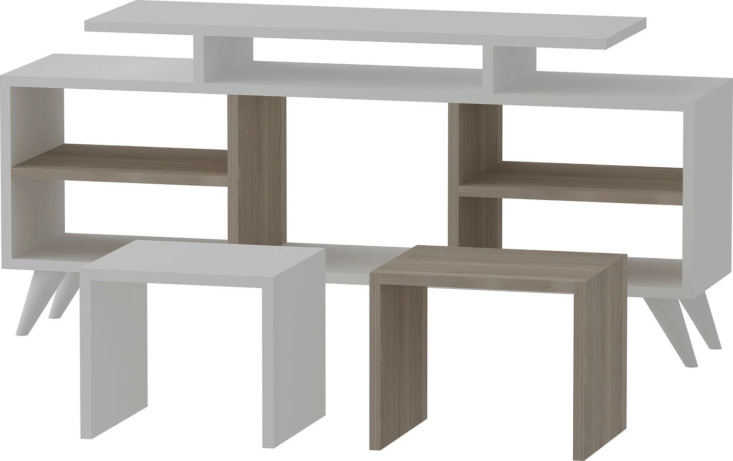 Set komodë TV Hanah Home, Kutay, e bardhë dhe Cordoba