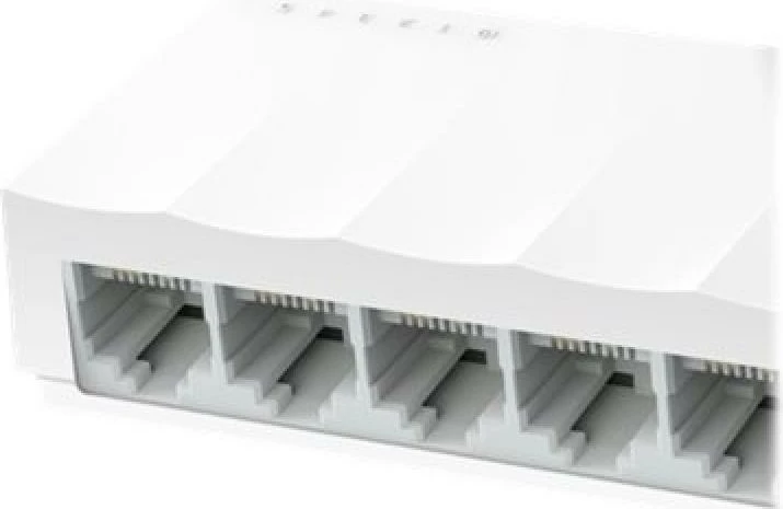 Switch, TP-Link, LS1005, 5 porta 10/100 Mbps, desktop pa ventilator, e bardhë