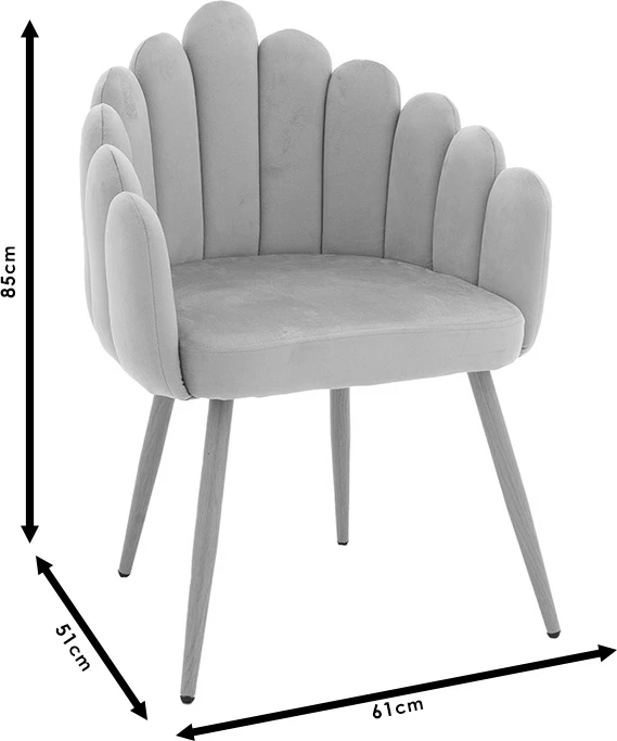 Karrige Briella këmbë metalike natyrale-velur ngjyrë ecru