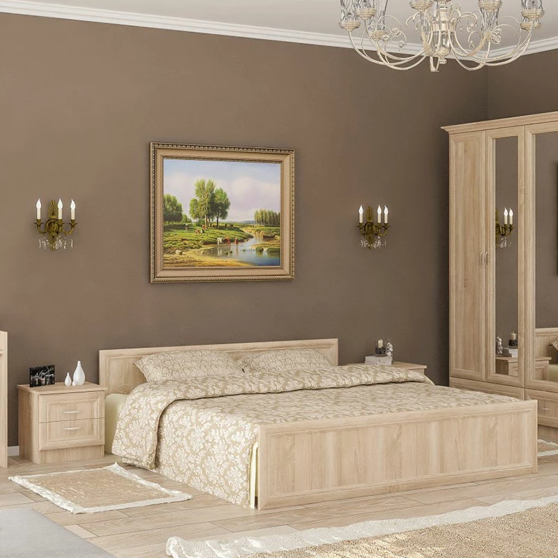 Komodinë Rebecca ngjyrë sonoma 42x39x42cm, set prej 2 copesh