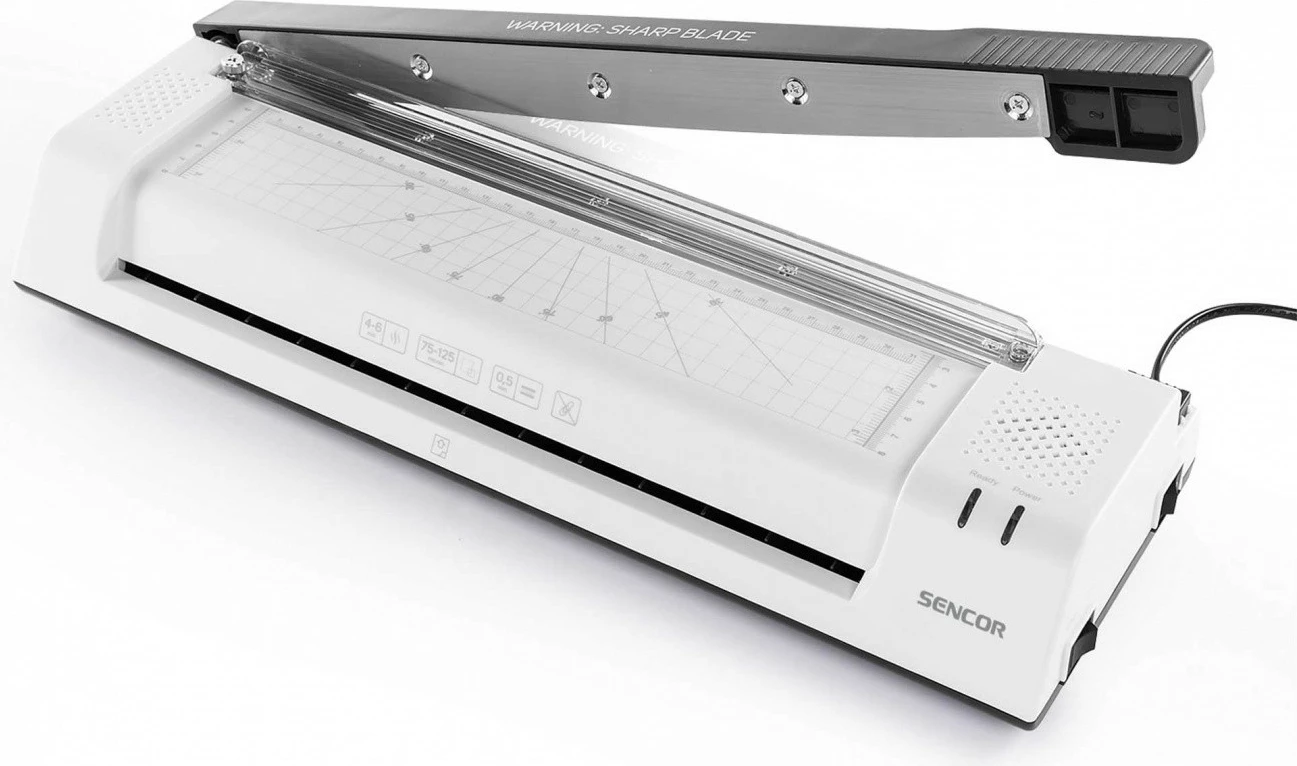 Laminator 2n1 Sencor SLA 350 A3 2x75–2x125 µm me gilotinë, i bardhë
