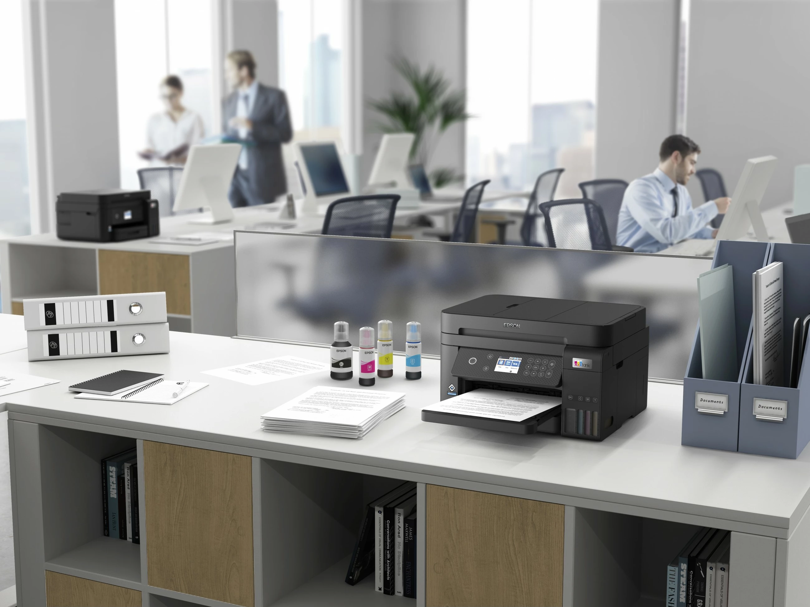 Printer multifunksional Epson EcoTank ET-3850, ngjyrë, A4, Wi-Fi, LCD, i zi