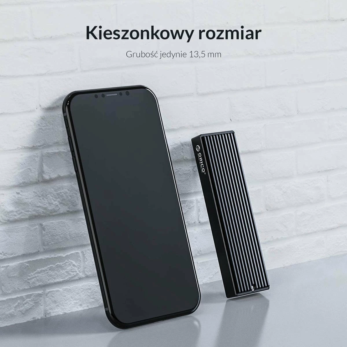Kasë eksternë për SSD M.2 NVMe Orico M2PV-C3-BK-BP-HW, USB-C 3.2 Gen 2 10Gbps, deri 2TB, me 2 kabllo, e zezë