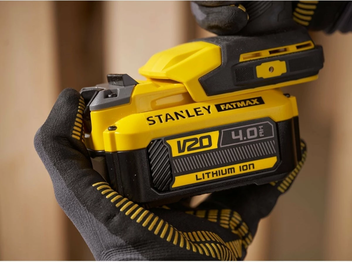 Burmashinë këndore Stanley FATMAX SFMCD750B 18V V20, 45Nm, mandrinë 10mm, solo (pa bateri/karikues), e verdhë/zezë