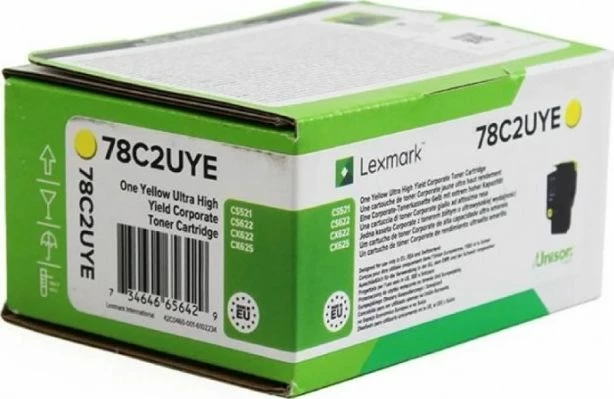 Toner Lexmark 78C2UYE Original, e verdhë