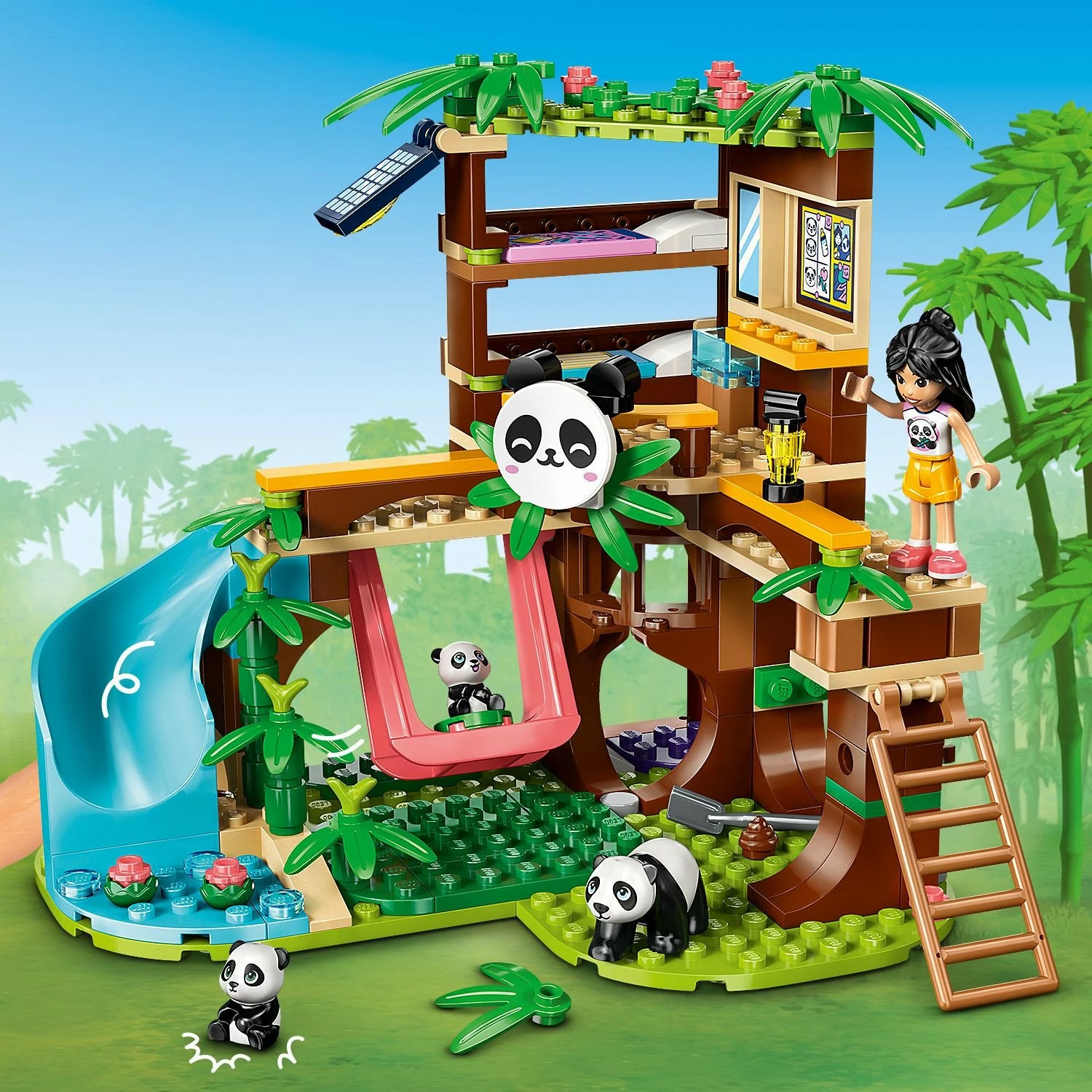 Set ndërtimi LEGO Friends 42648 Panda Care in Reserve, 243 pjesë, +7 vjet