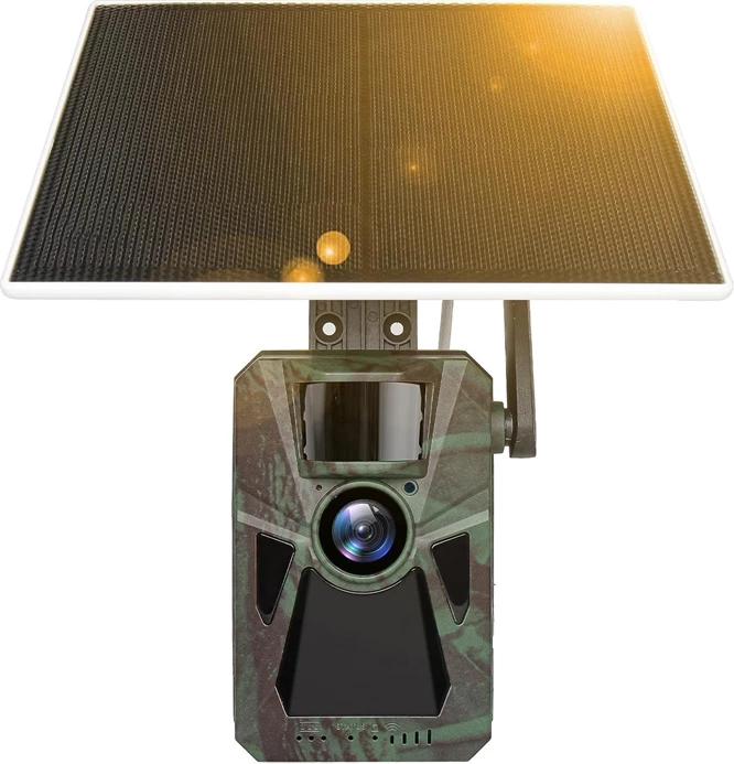 Kamerë foto-kurth KJK FKPCAM FK-HC10 me panel diellor, 14MP, 2.7K, IP66, 4G
