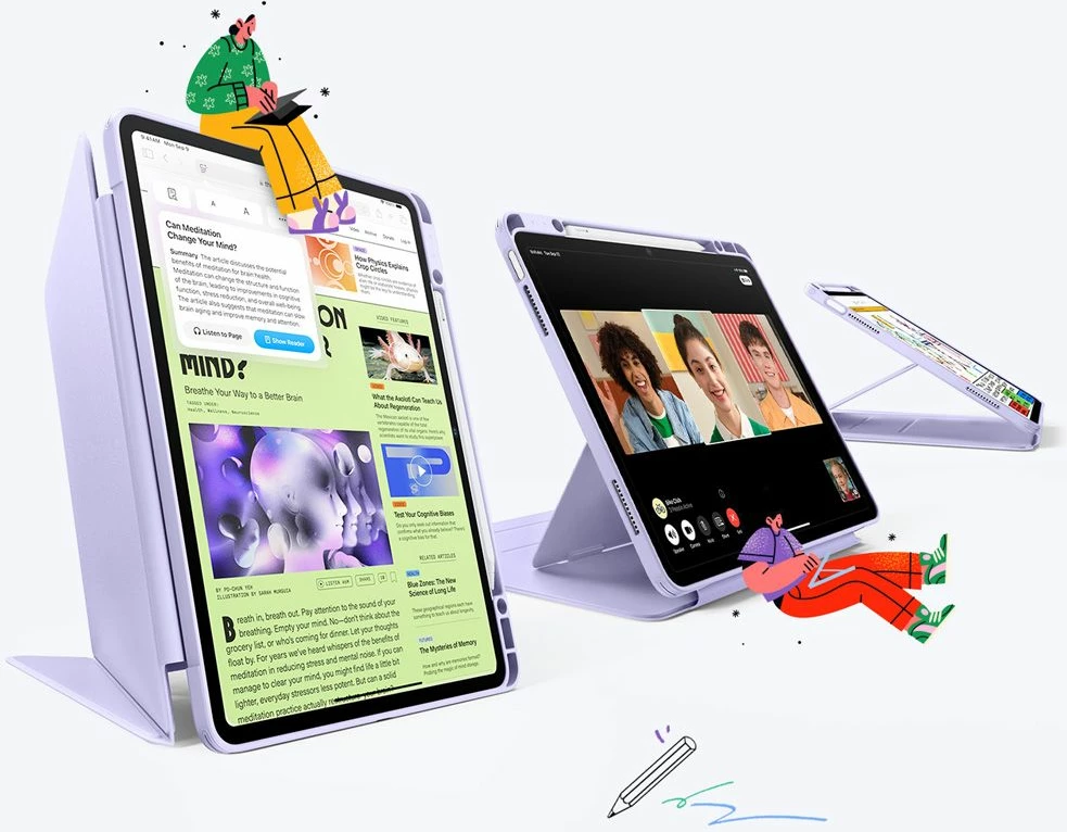 Mbështjellës ESR Flip Hybrid për iPad Air 13" 1/2, Violet