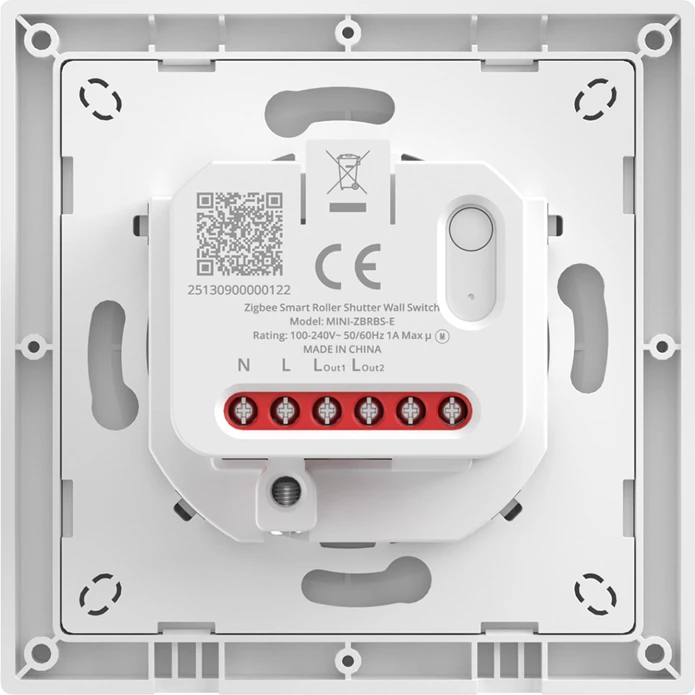 Switch smart për roleta Sonoff MINI-ZBRBS-E, ZigBee 3.0, 100-240V, 1A, i bardhë