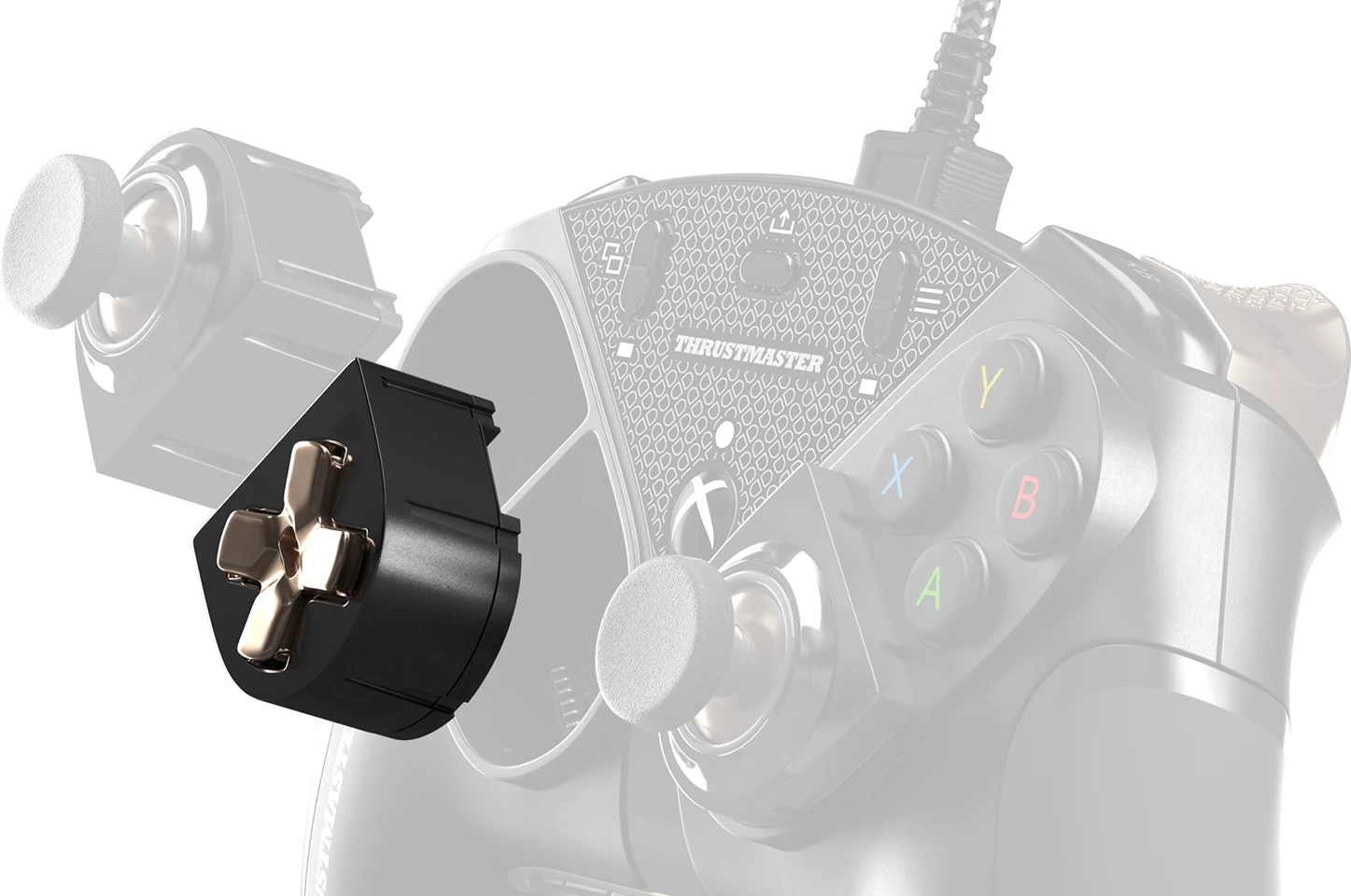 Modul D-pad Thrustmaster ESWAP X D4XB për ESWAP X Pro Controller, e zezë/argjendtë, 1 copë