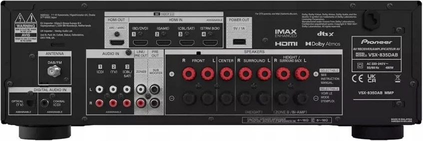 Receiver Denon AVR-S970H 85 W 7.1 kanale 3D, E zezë