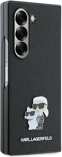 Mbështjellës Karl Lagerfeld Saffiano Metal Pin për Samsung Galaxy Z Fold 6, i zi