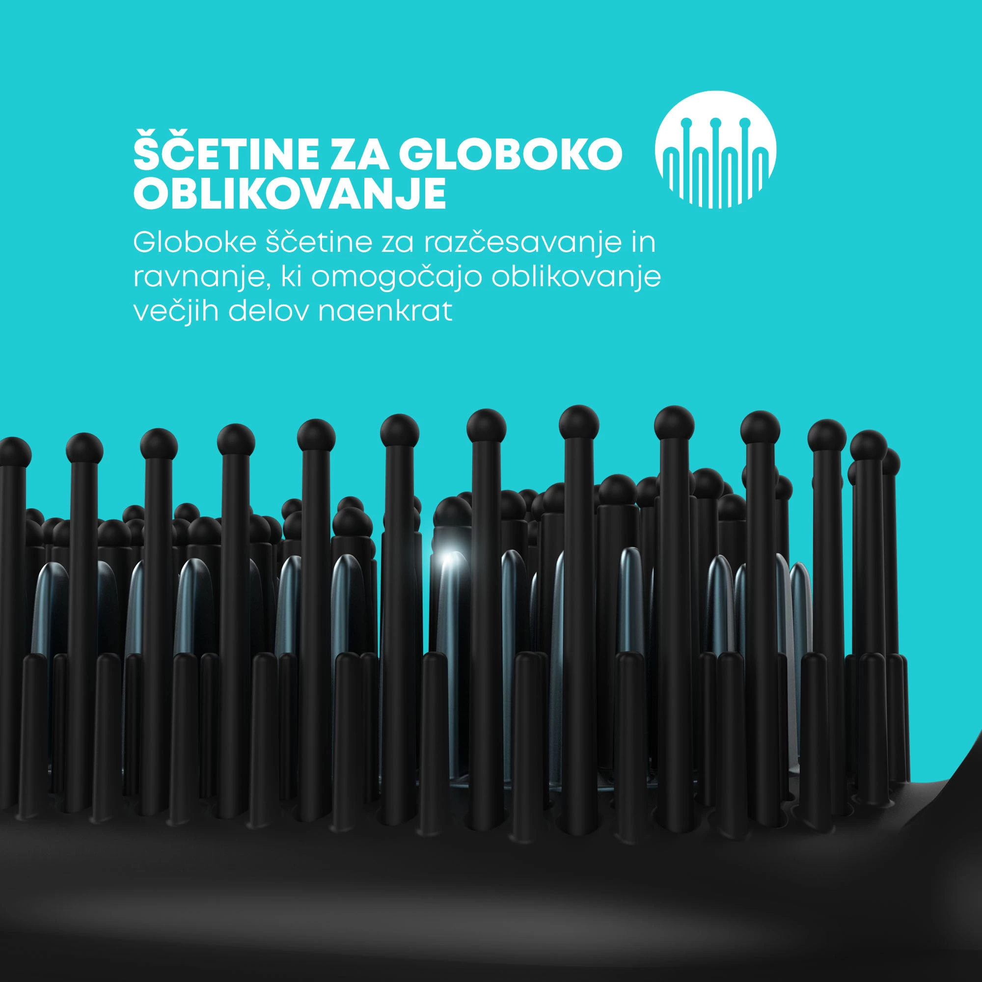 Krehër elektrik për drejtim flokësh Revamp Progloss Deepform BR-2000 130-210°C, i zi, me mbajtëse silikoni rezistente në nxehtësi
