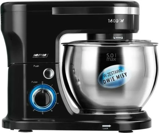Mikser planetar MPM MRK-21, 5L, 1600W, i zi/argjendtë