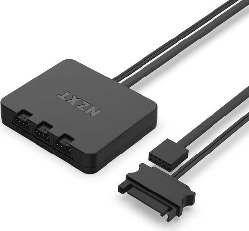 Set ventilatorë NZXT F120 RGB me kontrollues, 3 copë, 120mm, i zi