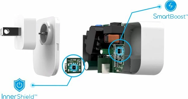 Karikues Innergie PowerJoy 30C 30W, 1x USB-A + 1x USB-C, 5.4A, i bardhë