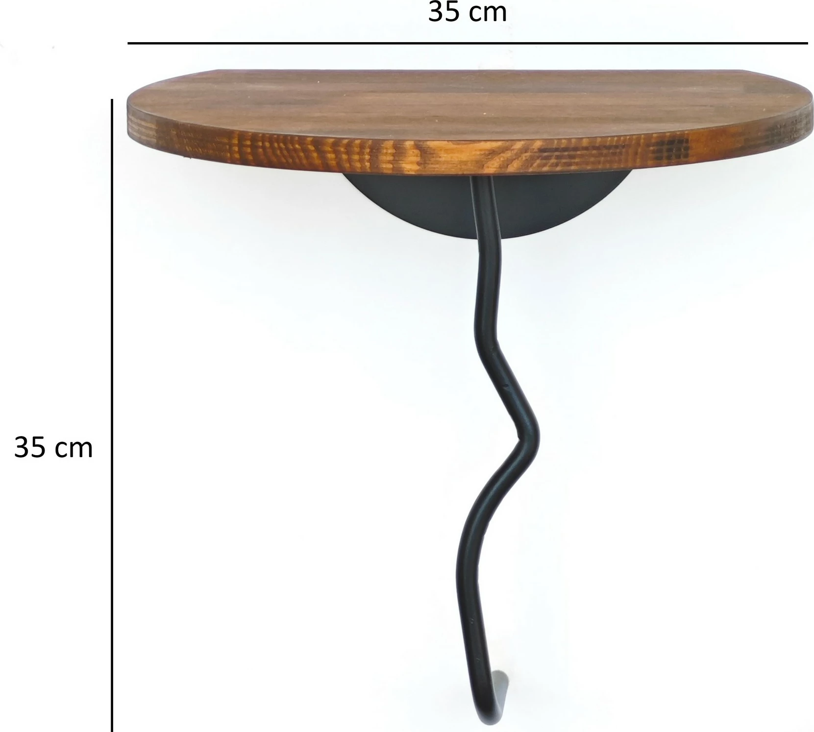 Raft muri dekorativ Skye Decor, ngjyrë geshtenjtë, i zi