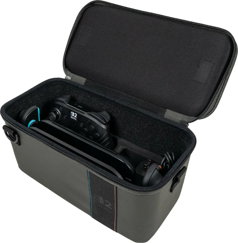Çantë udhëtimi 2-në-1 Turtle Beach PlayTrek për Nintendo Switch 2, e zezë