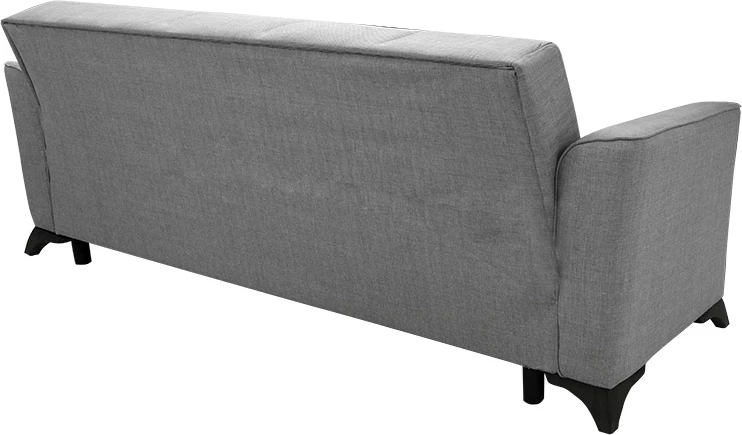 Divan dy vendesh që bëhet shtrat, Asma, ngjyrë gri, 156x76x85cm