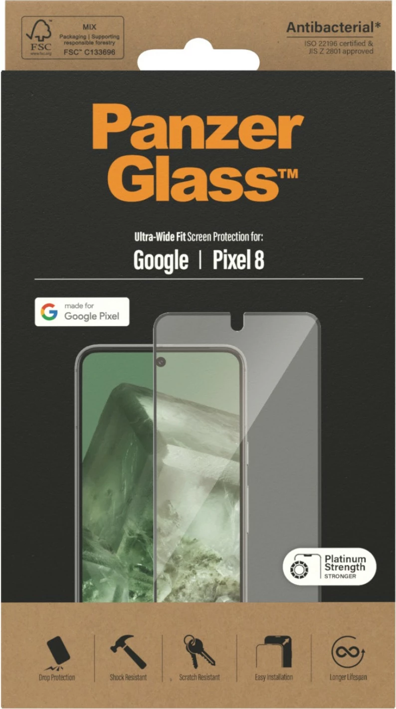 Mbështjellës ekrani PanzerGlass për Google Pixel 8 Ultra-Wide Fit, transparent