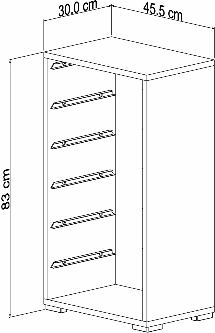 Dollap multifunksional Hanah Home, bronz 6N, i bardhë, gri