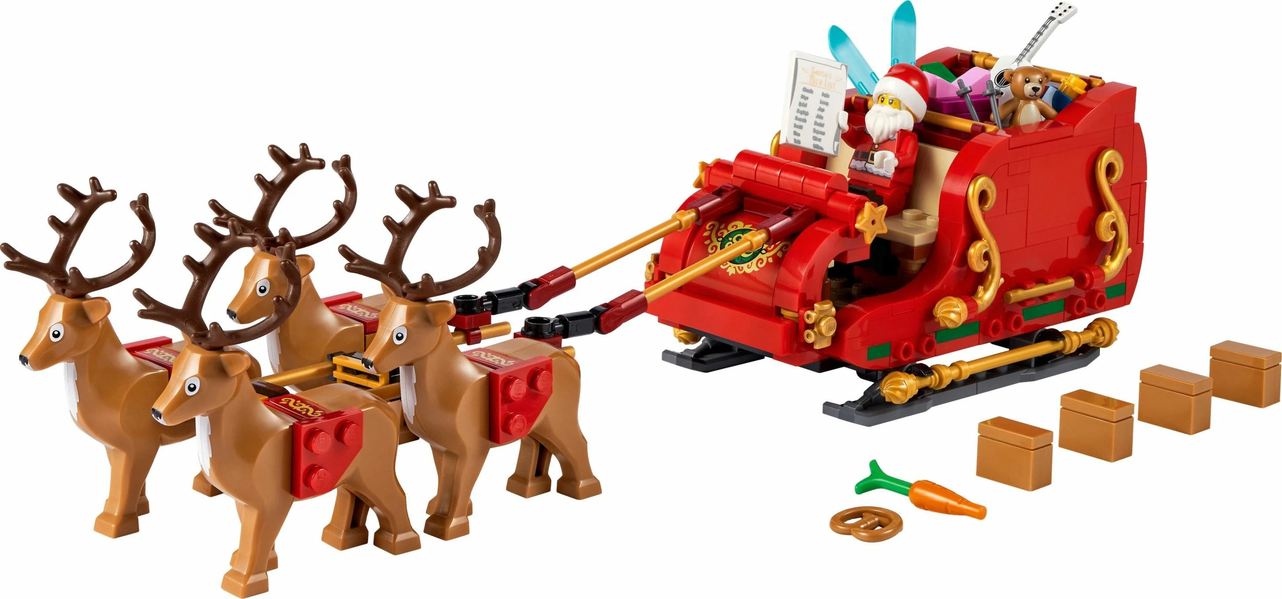 Set ndërtimi LEGO Santa's Sleigh 40499, 343 elemente, 9+
