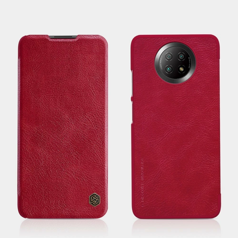 Mbështjellës Nillkin Qin për Xiaomi Redmi Note 9T 5G, lëkurë, kafe