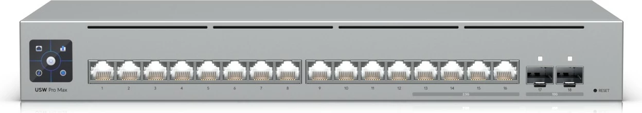 Switch Ubiquiti Pro Max 16, L3, 2.5G Ethernet, Rack mounting, 1U