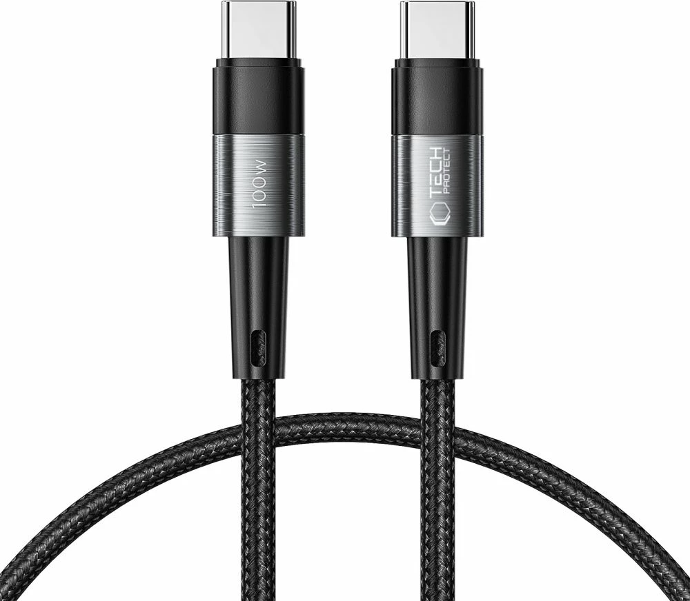 Kabllo USB-C/USB-C Tech-Protect UltraBoost 0.25m, 100W, Gri